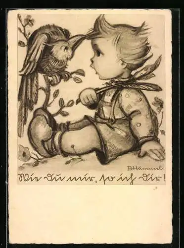 Künstler-AK Hummel: Wie du mir, so ich dir!