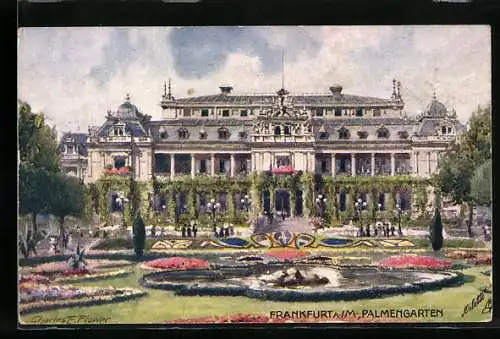 Künstler-AK Charles F. Flower: Frankfurt a. M., Palmengarten
