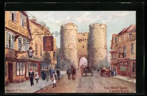 Künstler-AK Charles F. Flower: Canterbury, The West Gate