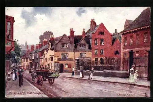 Künstler-AK Charles F. Flower: Nottingham, Friar Lane