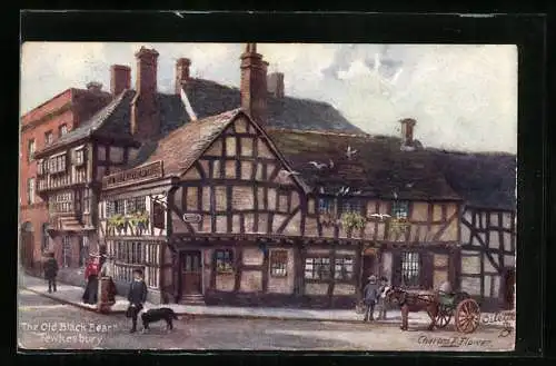 Künstler-AK Charles F. Flower: Tewkesbury, The Old Black Bear