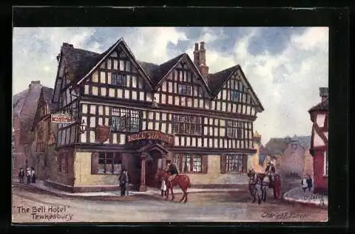 Künstler-AK Charles F. Flower: Tewkesbury, The Bell Hotel