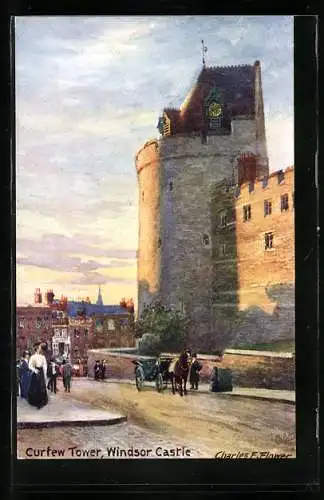 Künstler-AK Charles F. Flower: Windsor, Curfew Tower