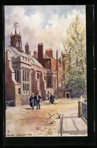 Künstler-AK Charles F.Flower: London, The Hall, Lincolns Inn, Inns of Court