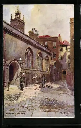 Künstler-AK Charles F. Flower: Clifford`s Inn Hall