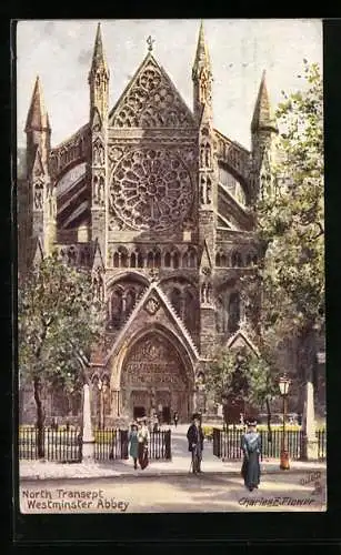 Künstler-AK Charles F. Flower: London, Westminster Abbey, North Transept