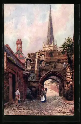 Künstler-AK Charles F. Flower: Leicester, Prince Rupert`s Gate