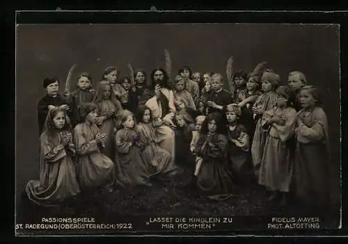 AK St. Radegund, Kinderszene aus den Passionsspielen 1922