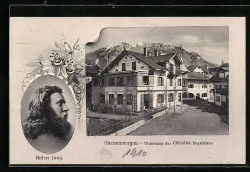 AK Oberammergau, Anton Lang, Wohnhaus des Christus Darstellers