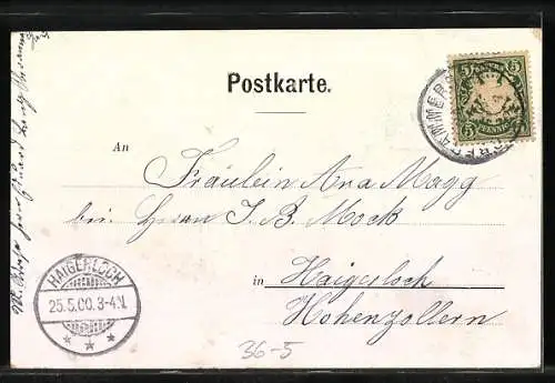 Künstler-AK Oberammergau, Haus d. Rochus & Anton Lang, Portrait des Christus-Darstellers Anton Lang - Passionsspiel 1900