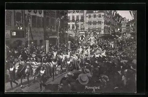 AK Nürnberg, Deutsches Sängerbundesfest 1912, Minnelieder