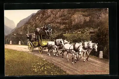 AK Schweiz, Gebirgspost in den Bergen