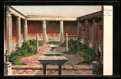 Lithographie Pompei, Casa dei Vetti