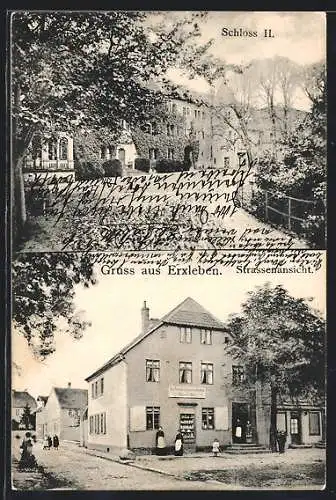 AK Erxleben / Neuhaldensleben, Schloss, Strassenpartie
