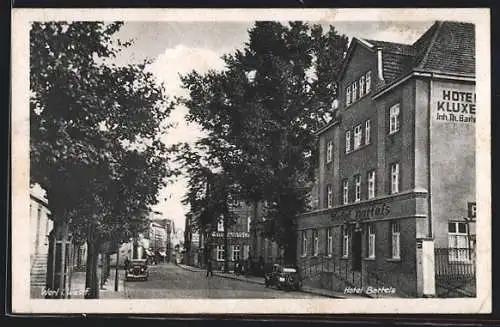 AK Werl i. Westf., Strassenpartie am Hotel Bartels