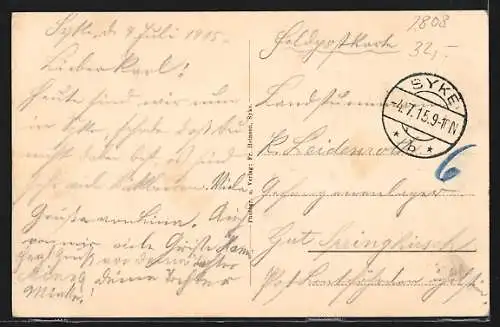AK Schnepke bei Syke, D. Ritterhoffs Gasthaus mit Garten