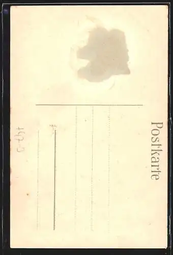 AK Werl, Einjähriges Jubiläum der Absolvia 1915, mit Eisernem Kreuz, Band in Reichsfarben