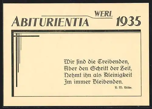AK Werl, Absolvia des Abiturjahrgangs 1935
