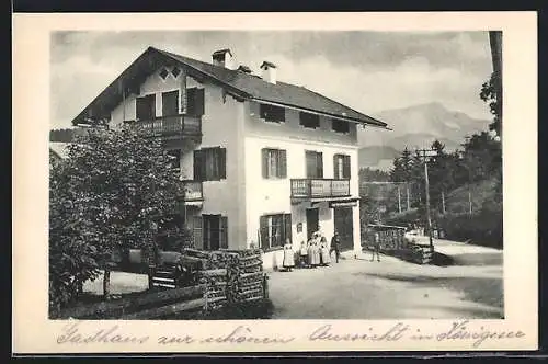 AK Berchtesgaden, Gasthaus zur schönen Aussicht