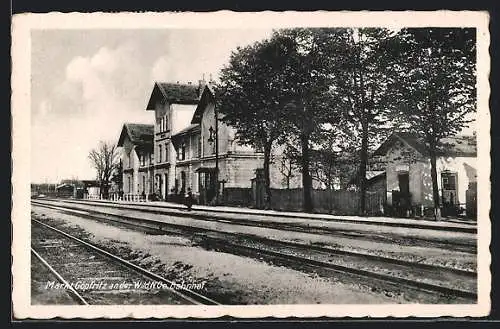AK Göpfritz an der Wild, Blick zum Bahnhof
