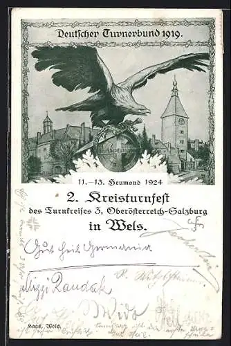 AK Wels, 2. Kreisturnfest 1924, Ortsansicht