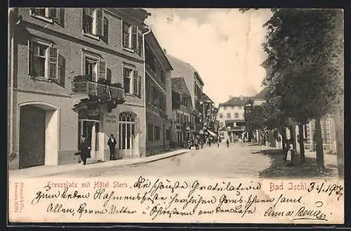 AK Bad Ischl, Hotel Stern, Kreuzplatz