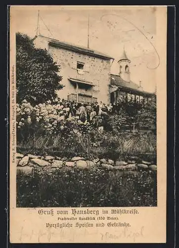 AK St. Johann am Wimberg, Gasthaus Hansberg mit Garten