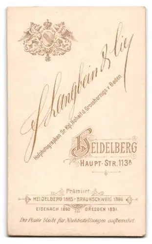 Fotografie F. Langbein & Cie., Heidelberg, Hauptstr. 113, Junger Mann im Anzug
