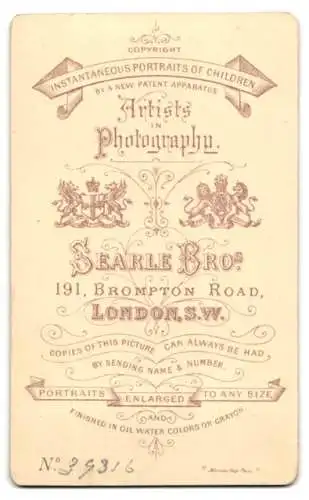 Fotografie Searle Bros, London, 191 Brompton Road, Mutter mit Tochter und Sohn