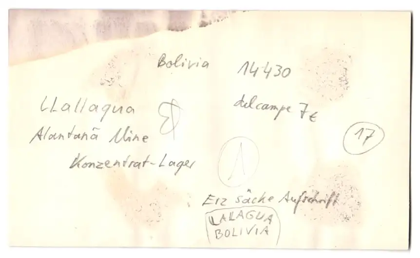 18 Fotografien unbekannter Fotograf, Ansicht Bolivien, Bergbau Mina Alantana, Bergleute bei der Arbeit im Bergwerk 33