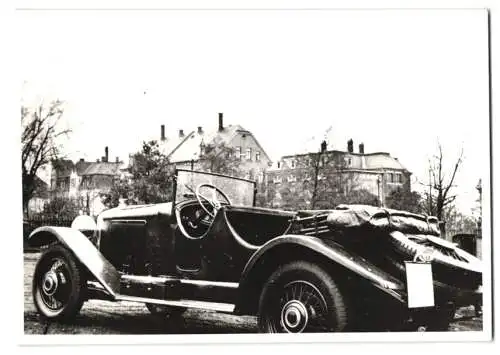 8 Fotografien Ansicht Zwickau, Horch Auto Werk, Luxus Cabriolet Detail's Cockpit, Fahrgestell mit Motor & Rahmen u.a.