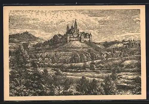 Künstler-AK Schwäb. Hall, Komburg