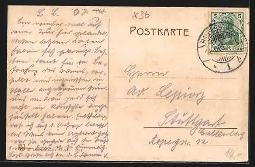 AK Halberstadt, Teilansicht mit Kirche