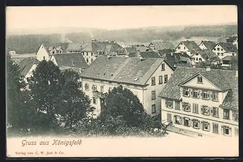 AK Königsfeld / Baden, Blick über die Dächer