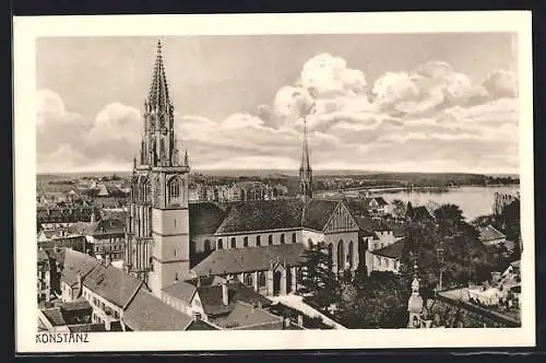 AK Konstanz, Teilansicht mit Kirche