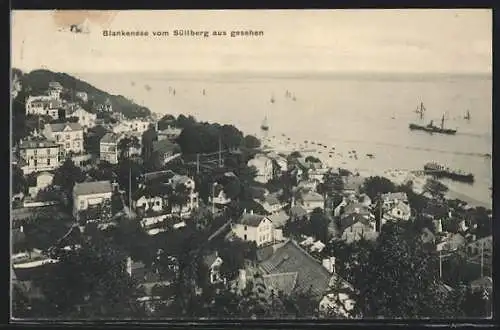 AK Hamburg-Blankenese, Teilansicht vom Süllberg aus gesehen
