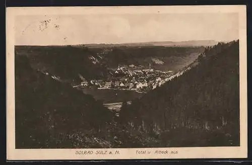 AK Sulz a. N., Totalansicht von Albeck aus