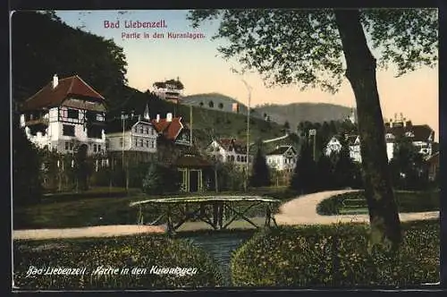 AK Bad Liebenzell, Partie in den Kuranlagen