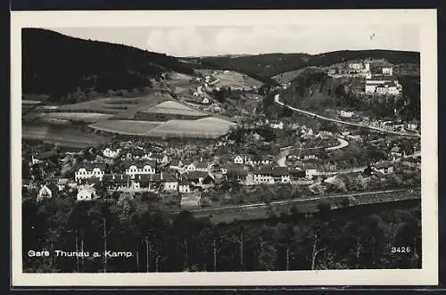 AK Gars-Thunau a. Kamp, Gesamtansicht aus der Vogelschau