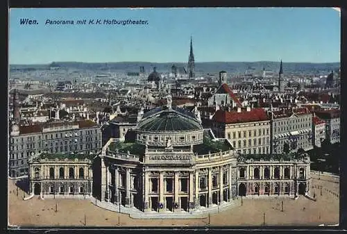 AK Wien, Panorama mit K. K. Hofburgtheater
