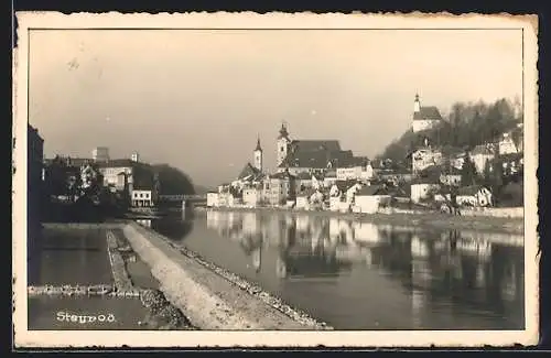 AK Steyr /O.Ö., Partie am Wasser