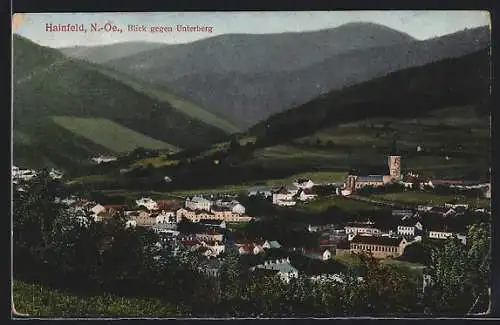 AK Hainfeld /N.-Oe., Blick gegen Unterberg