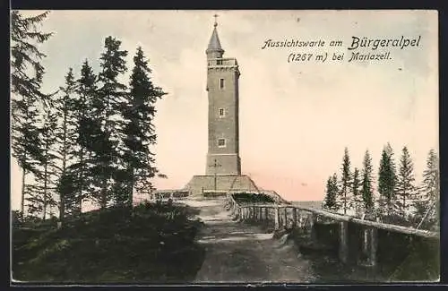 AK Mariazell, Aussichtswarte am Bürgeralpel