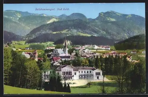 AK Bad Ischl /Salzkammergut, Ortsansicht mit Kurhaus und Kirche