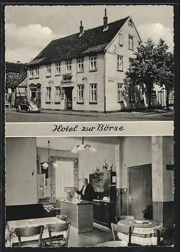 AK Burgdorf /Hann., Hotel zur Börse, Inh. K. Dünnebeil