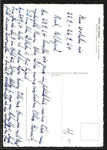 AK Burgdorf /Hann., Hotel zur Börse, Inh. K. Dünnebeil