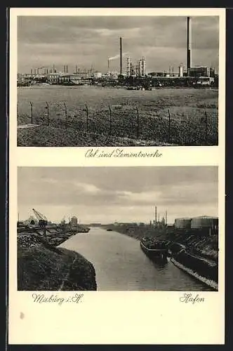 AK Misburg i. H., Oel- und Zementwerke, Hafen
