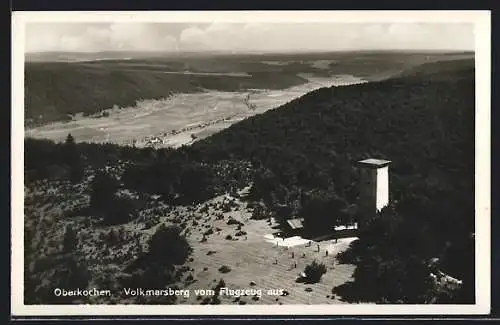 AK Oberkochen, Volkmarsberg vom Flugzeug aus gesehen