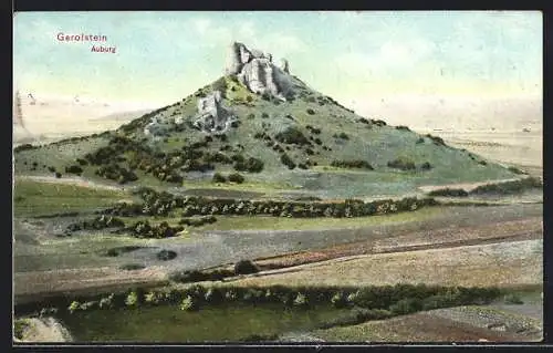 AK Gerolstein, Blick auf den Auberg mit der Ruine Auburg