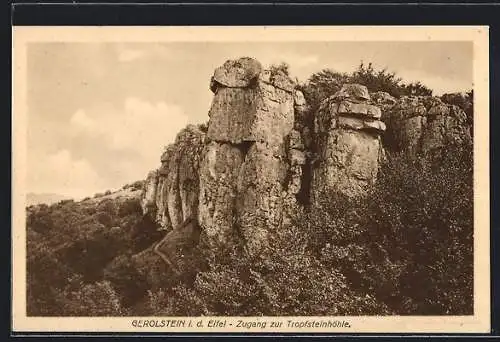 AK Gerolstein i. d. Eifel, Zugang zur Tropfsteinhöhle
